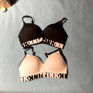 Victorias secret pink wireless bras small double day